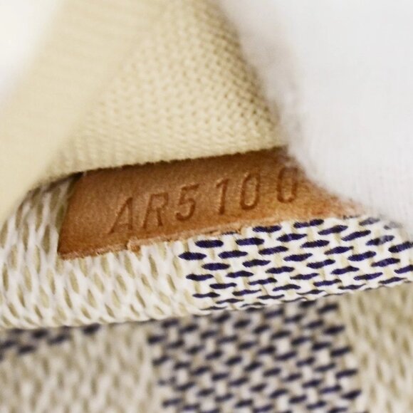 LOUIS VUITTON Logo Totally MM Shoulder Bag Damier Azur Leather WE - Picture 12 of 16